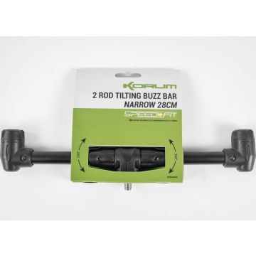 Buzz Bar Korum Speed Fit 2 Rod Tilting Narrow, 2 Posturi, 28cm