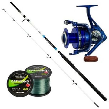 Combo Kamasaki Super Cat Catfish, 2.10m, 100-300g, 2buc + Mulineta 8000 + Fir