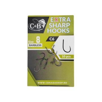 Carlige C&B C6 Extra Sharp, 10buc/plic