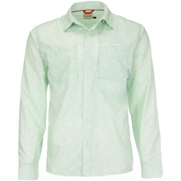 Camasa Simms Double Haul Shirt Lt.Green Texture Wave Print