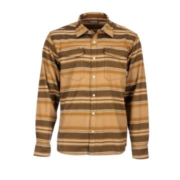 Camasa Simms Gallatin Flannel Shirt Dark Bronze Stripe