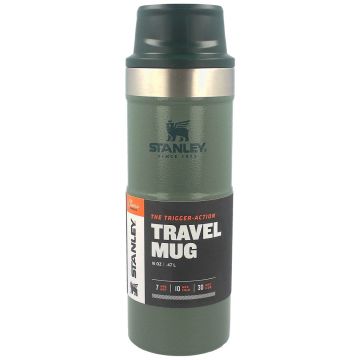 Cana Termoizolanta Stanley Trigger-Action Travel Mug Hammertone Green, 0.47 Litri