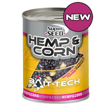 Canepa & Porumb Dulce Bait-Tech Super Seed Hemp & Corn, 350g