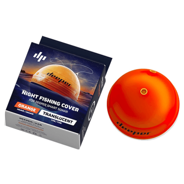 Carcasa pentru Sonar Deeper Night Fishing Cover, Translucent Orange