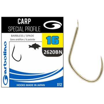 Carlig Garbolino Carp Special Profile Spade-Barbless 2620BN, 12buc/plic