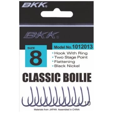 Carlige BKK Classic Boilie Diamond, Black Nickel, 10buc/plic