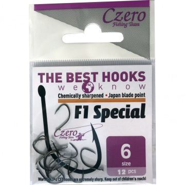 Carlige Czero F1 Special Micro Barbed, Black Nickel, 12buc/plic