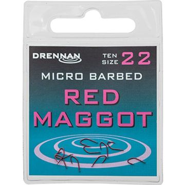 Carlige Drennan Red Maggot, 10buc/plic
