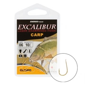 Carlige EnergoTeam Excalibur Carp Classic Gold 10buc/plic