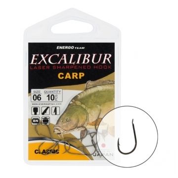Carlige EnergoTeam Excalibur Carp Classic NS 10buc/plic