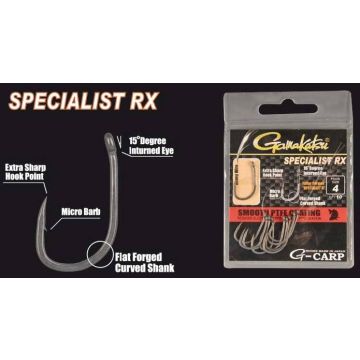 Carlige G-Carp Specialist RX Black Nickel, 10buc/plic