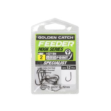 Carlige Golden Catch Feeder 1021BN, 12buc/plic