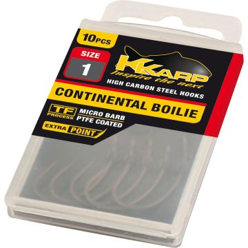 Carlige K-Karp Continental Boilie 10buc/plic