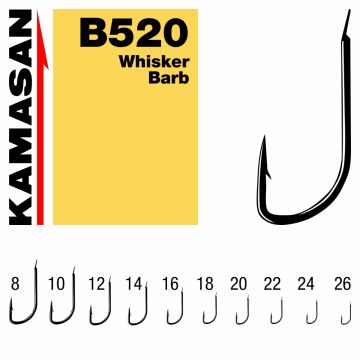 Carlige Kamasan B520 Whisker Barb, Nickel, 10bucplic