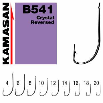 Carlige Kamasan B541 Crystal Reversed, Nichel, 10bucplic