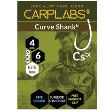 Carlige Konger Carplabs Curve Shank Titanium Grey Ringed, 6buc/plic