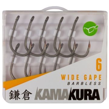 Carlige Korda Kamakura Wide Gape Barbless, 10buc/cutie