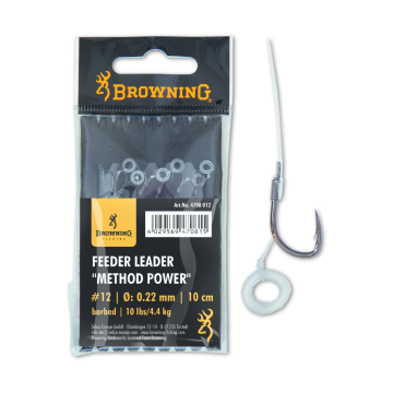 Carlige Legate Browning Feeder Leader Method Power Pellet Band Bronze, 10cm, 6buc/plic