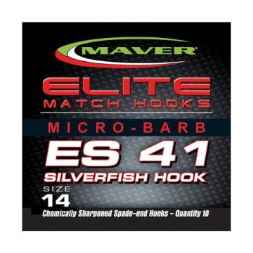 Carlige Maver Seria Invincible ES41 Silverfish Hook, 10buc/plic