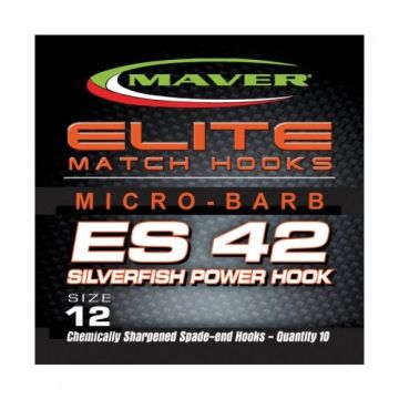 Carlige Maver Seria Invincible ES42 Silverfish Power Hook, 10buc/plic