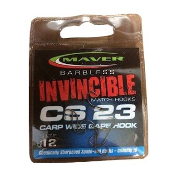 Carlige Maver Seria Invincible CS23 Carp Wide Gape, 10buc/plic