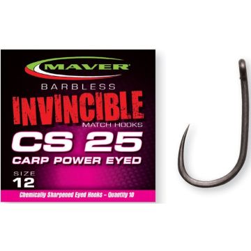 Carlige Maver Seria Invincible CS25 Power Eyed, 10buc/plic