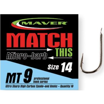Carlige Maver Seria Match This MT9 (Nichel), 10buc/plic