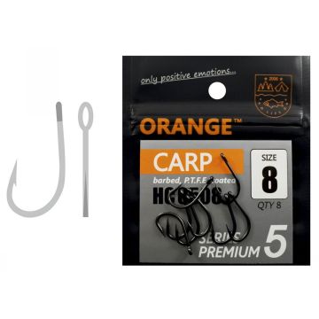 Carlige Orange Fishing Carp Hook Series 5, 8buc/plic