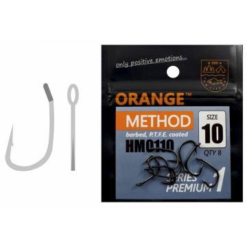 Carlige Orange Fishing Method Hook Series 1, 8buc/plic