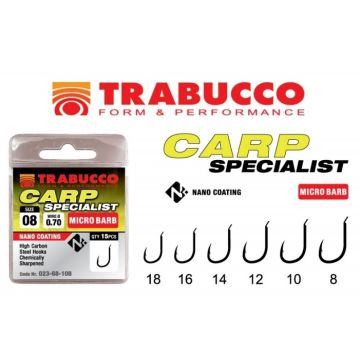 Carlige Trabucco Carp Specialist, 15buc/plic