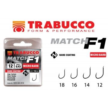 Carlige Trabucco F1 Match, 15buc/plic