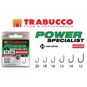 Carlige Trabucco Power Specialist, 15buc/plic