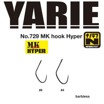 Carlige Yarie 729 MK Hyper Barbless, 16buc plic