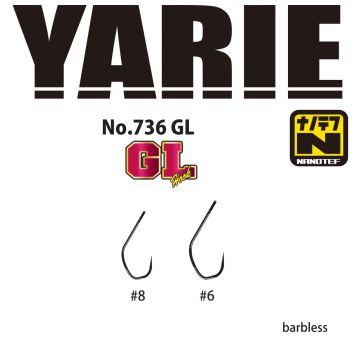 Carlige Yarie 736 GL Nanotef Barbless, 16buc/plic