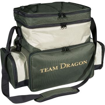Geanta Spinning Team Dragon + 4 Cutii pentru Naluci, 47x25x40cm