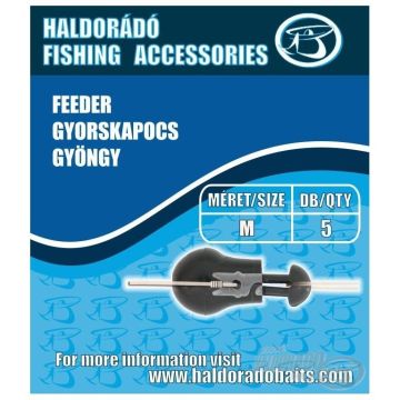 Conector Rapid Feeder Haldorado Quick Release Pearl, Marime M, 5buc/plic