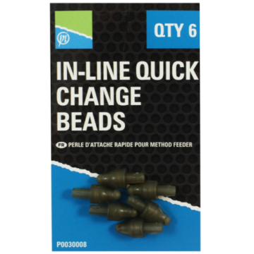 Conector Schimbare Rapida Rig Preston In-Line Quick Change Beads, 6buc/blister