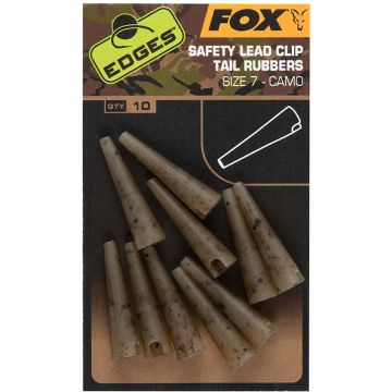 Conuri Fox Edges Camo Lead Clip Tail Rubbers, Nr. 7, 10bucplic