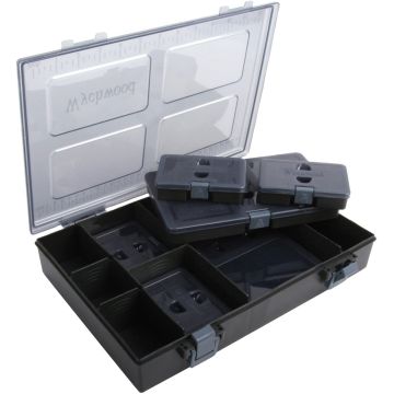 Cutie pentru Accesorii Leeda Medium Tackle Box Complete, 23.5x22x6cm