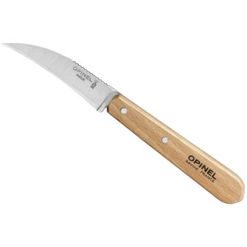 Cutit de Bucatarie Opinel Nr.114 Vegetable Knife, Natural Varnished Handle