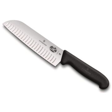 Cutit de Bucatarie Victorinox Fibrox Santoku Knife, Lama 17cm, Negru