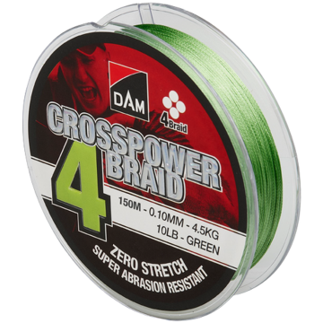 Fir Textil DAM Crosspower 4 Braid, Green, 150m
