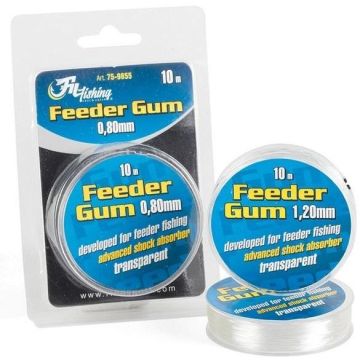 Elastic Filfishing Feeder Gum, Transparent, 10m