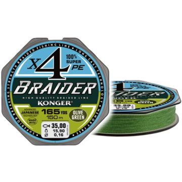 Fir Textil Konger Braider X4, 150m, Olive Green