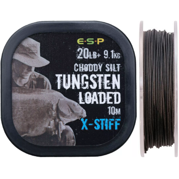 Fir Textil cu Camasa ESP Tungsten Loaded X-Stiff, 20lbs, 9.1kg, Choddy Silt, 10m