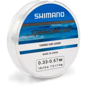 Fir Inaintas Conic Shimano Speedmaster Tapered Surf Leaders, Clear, 10x15mrola