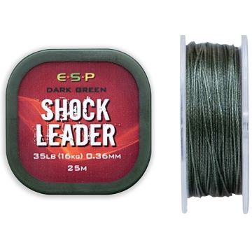 Fir Textil Inaintas ESP Shock Leader, Dark Green, 0.36mm, 16kg, 25m