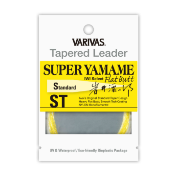 Fir Inaintas Musca Varivas Fly Tapered Leader Super Yamame Flat Butt, Flash Yellow, 4.5m