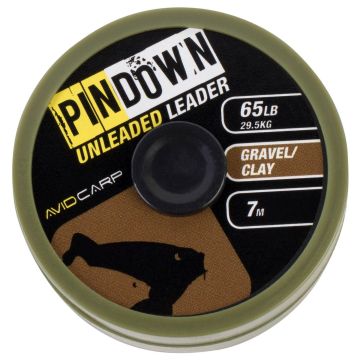 Fir Leadcore fara Plumb Avid Carp Pin Down Unleaded Leader, 65lbs, 7m