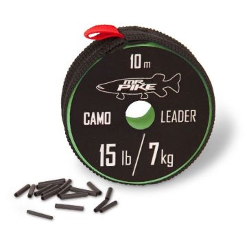 Fir Leadcore Quantum Mr. Pike Camo Coated Leader Material, Camo, 10m
